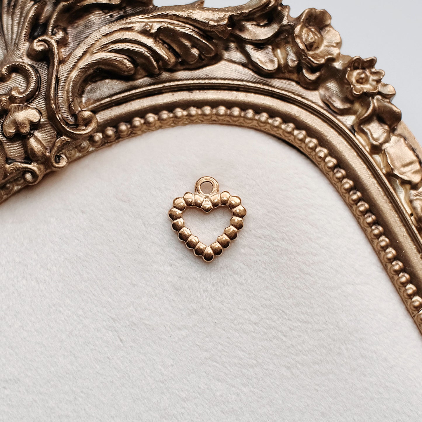 Gold Bubble Heart Charm