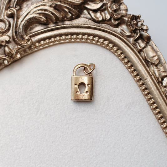 Gold Padlock Charm