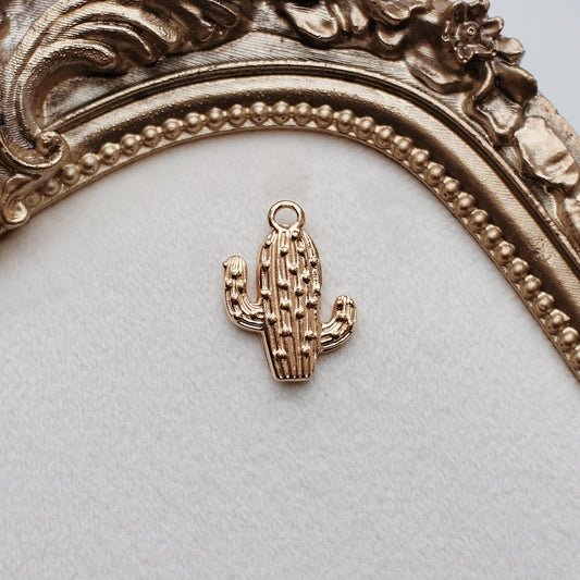 Gold Cactus Charm