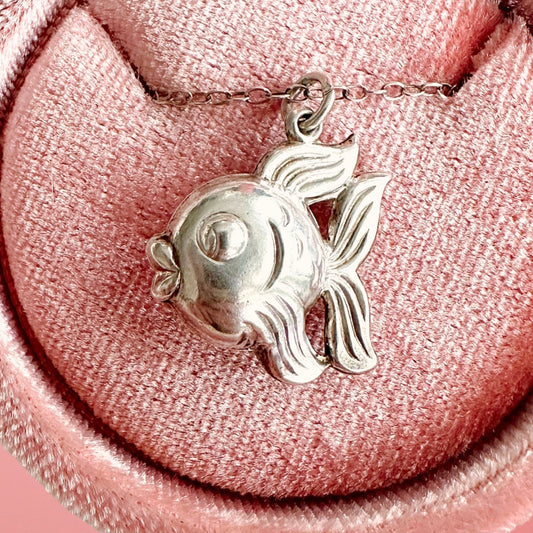 70s Sterling Silver Goldfish charm