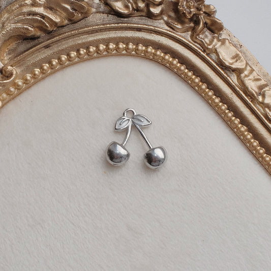 Silver Cherry Charm