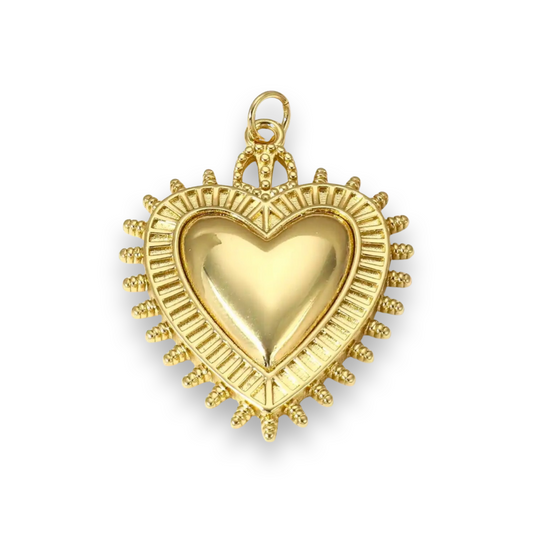 Gold Plated Queen Heart