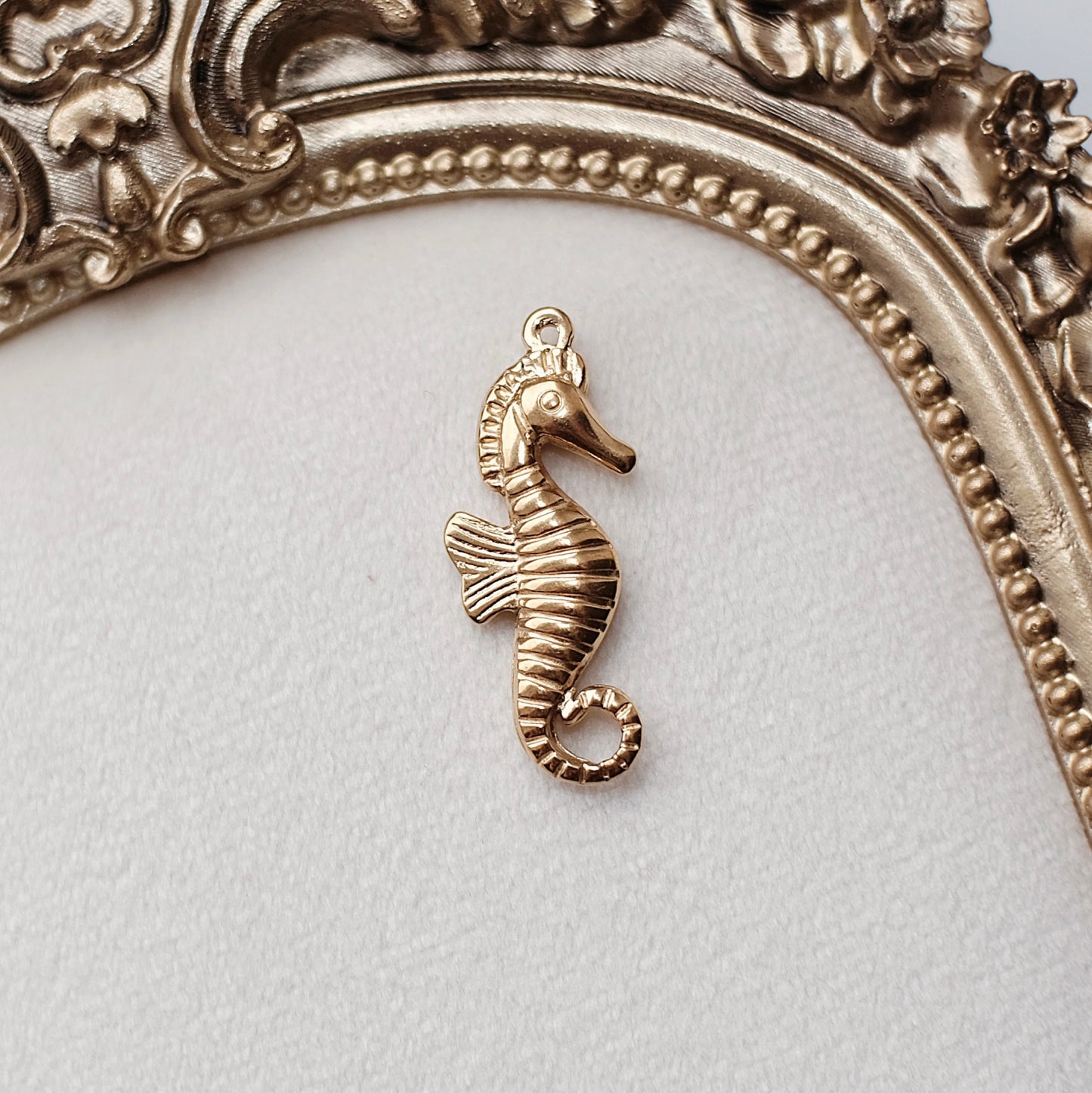 Gold Seahorse Charm