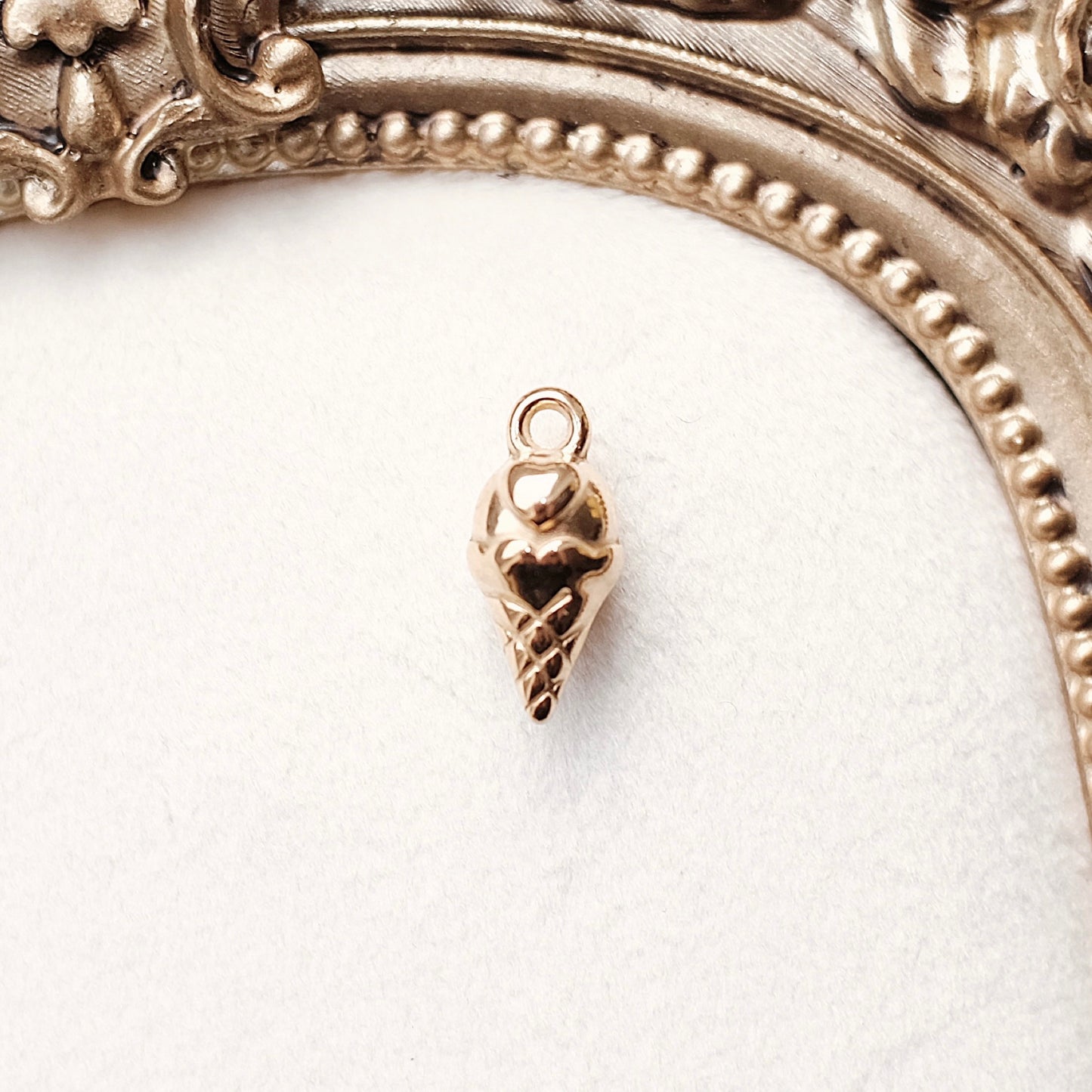 Gold Ice Cream Charm