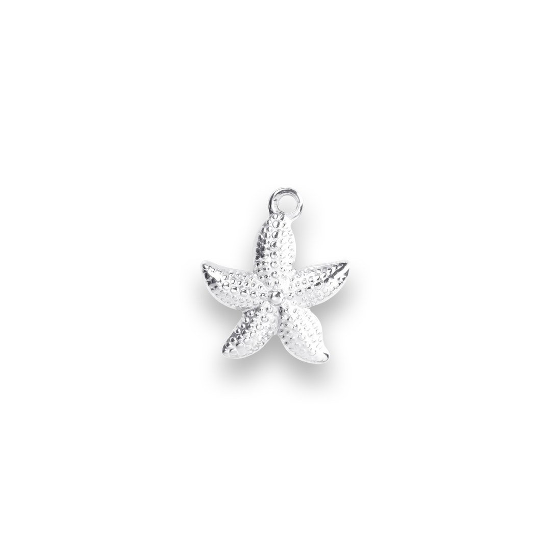 Silver Seaside Starfish Charm