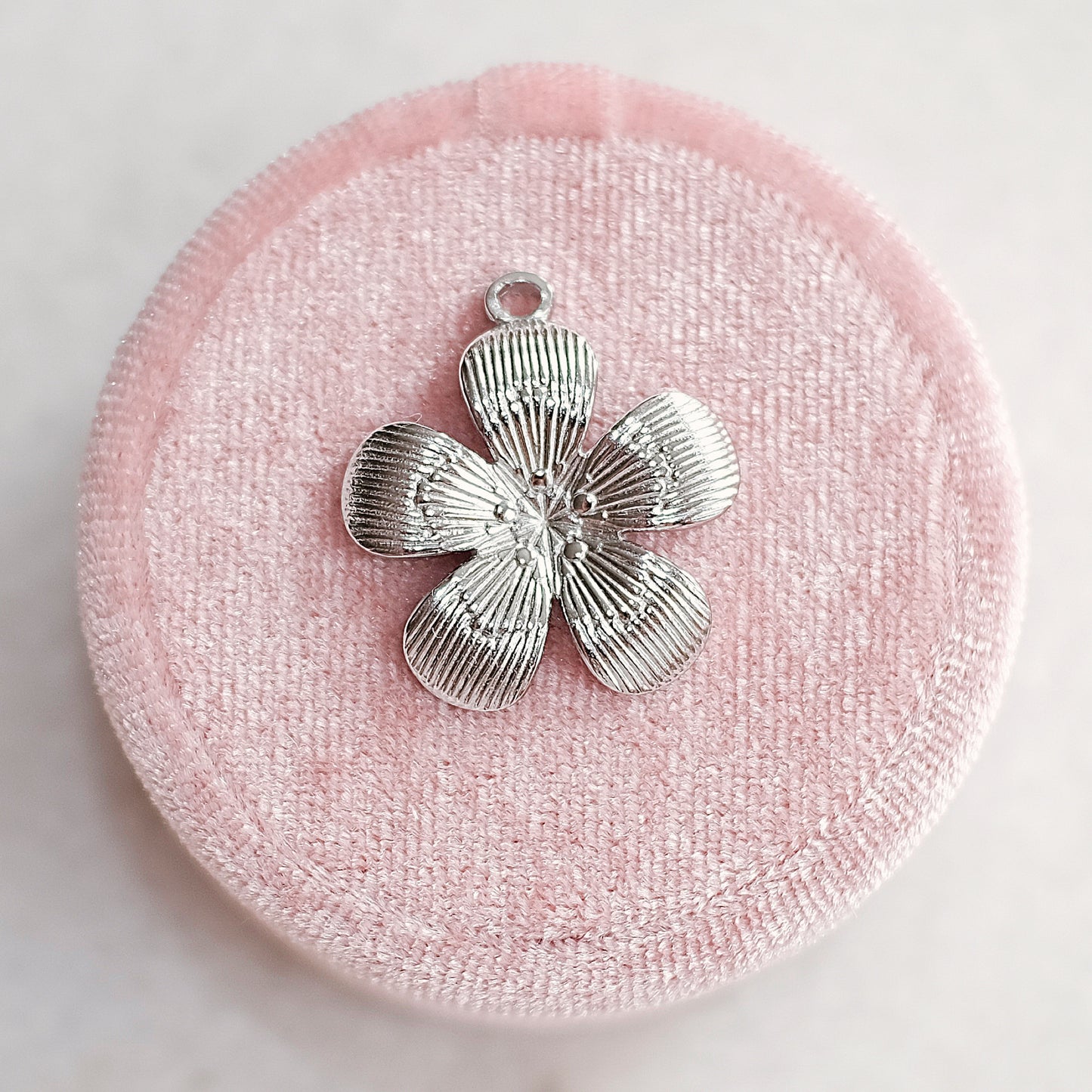 Silver Flower Charm