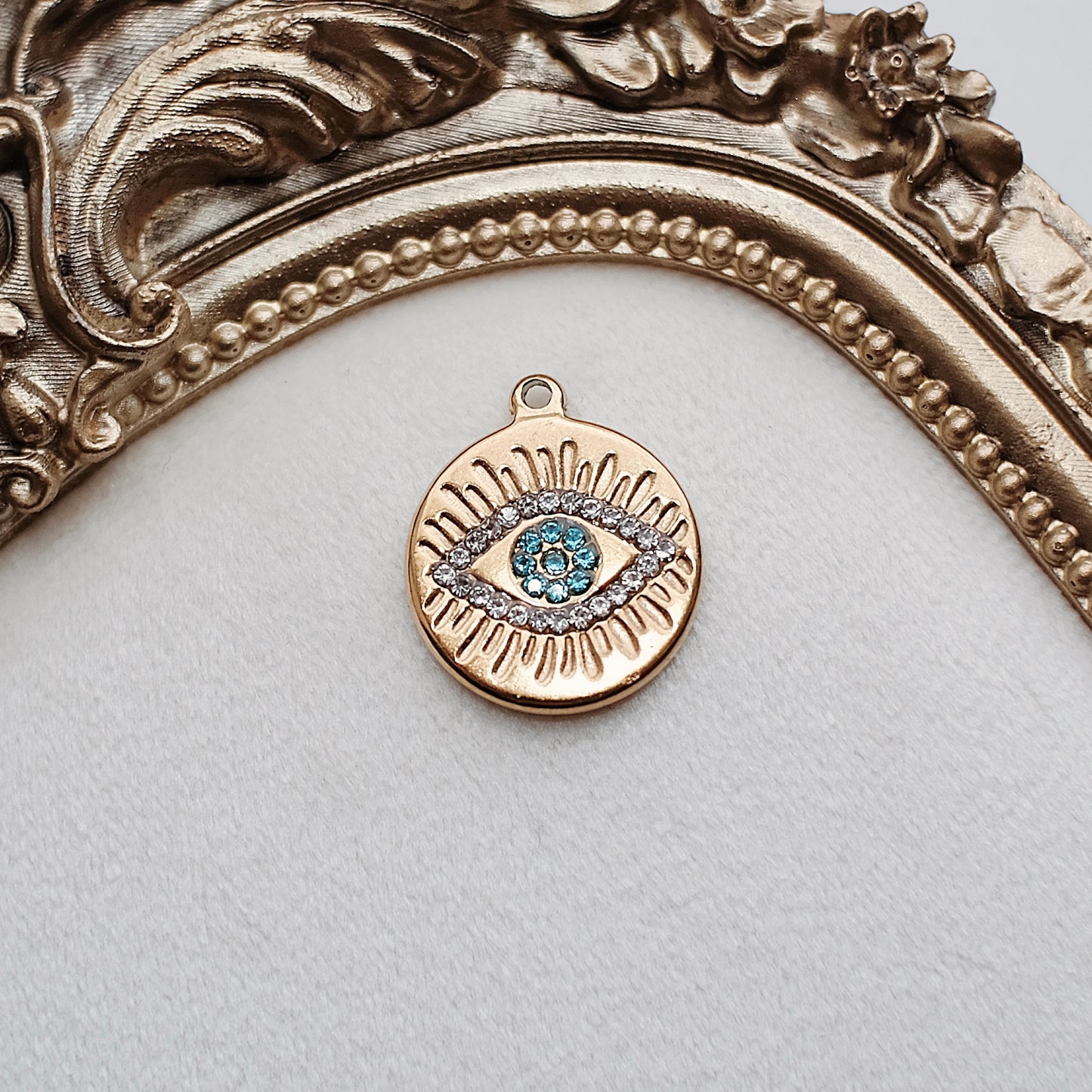 Rhinestone Evil Eye Charm