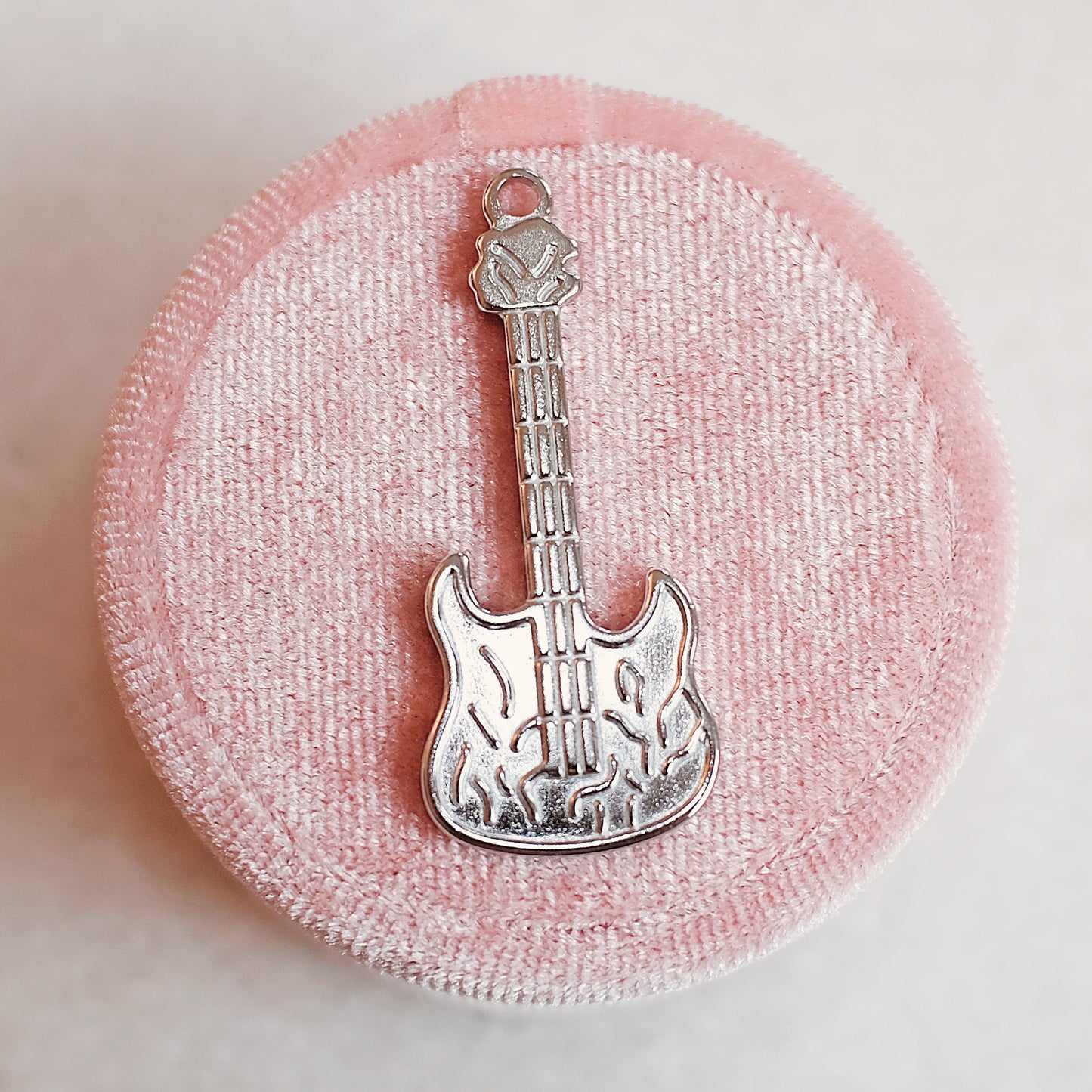 Silver Guitar Charm