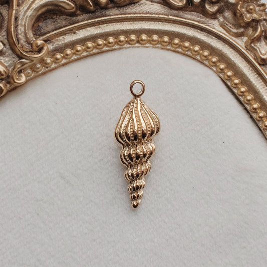 Gold Conch Charm
