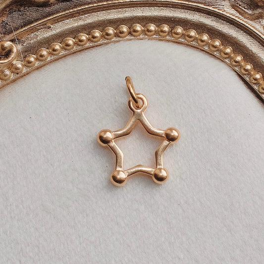 Gold Sheriff Star Charm