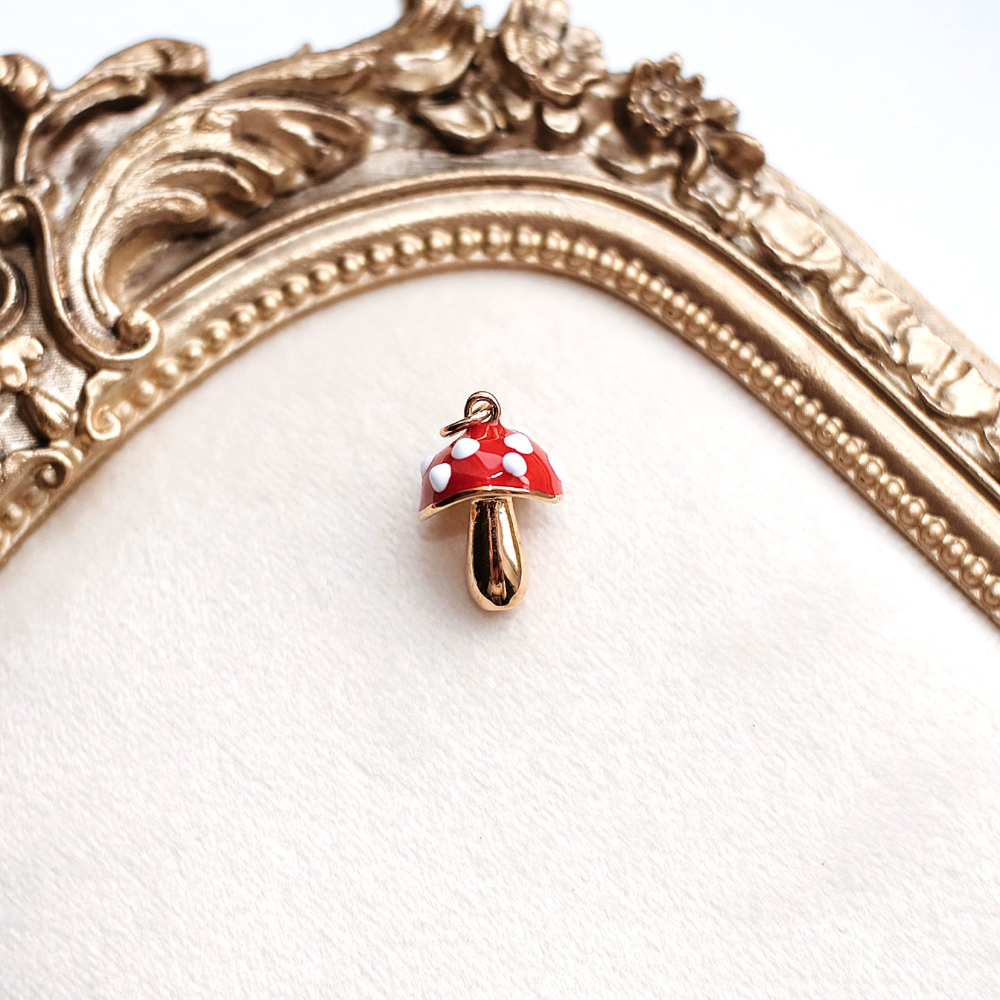 Gold Toadstool Charm