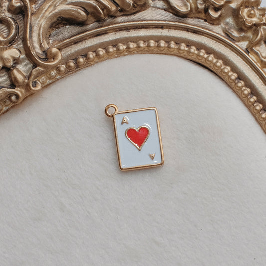 Gold Ace of Hearts Charm