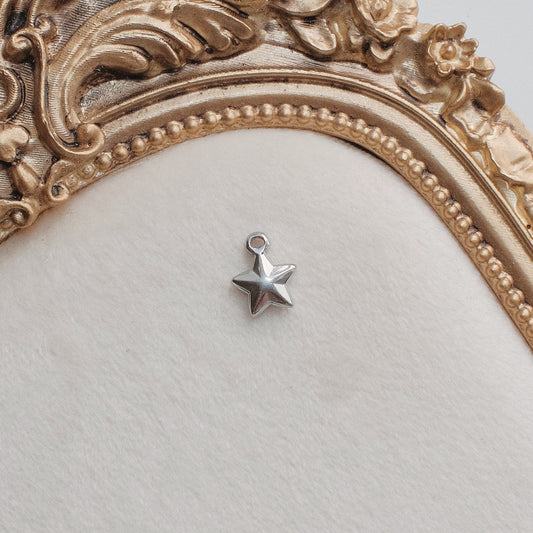 Bubble Silver Star Charm