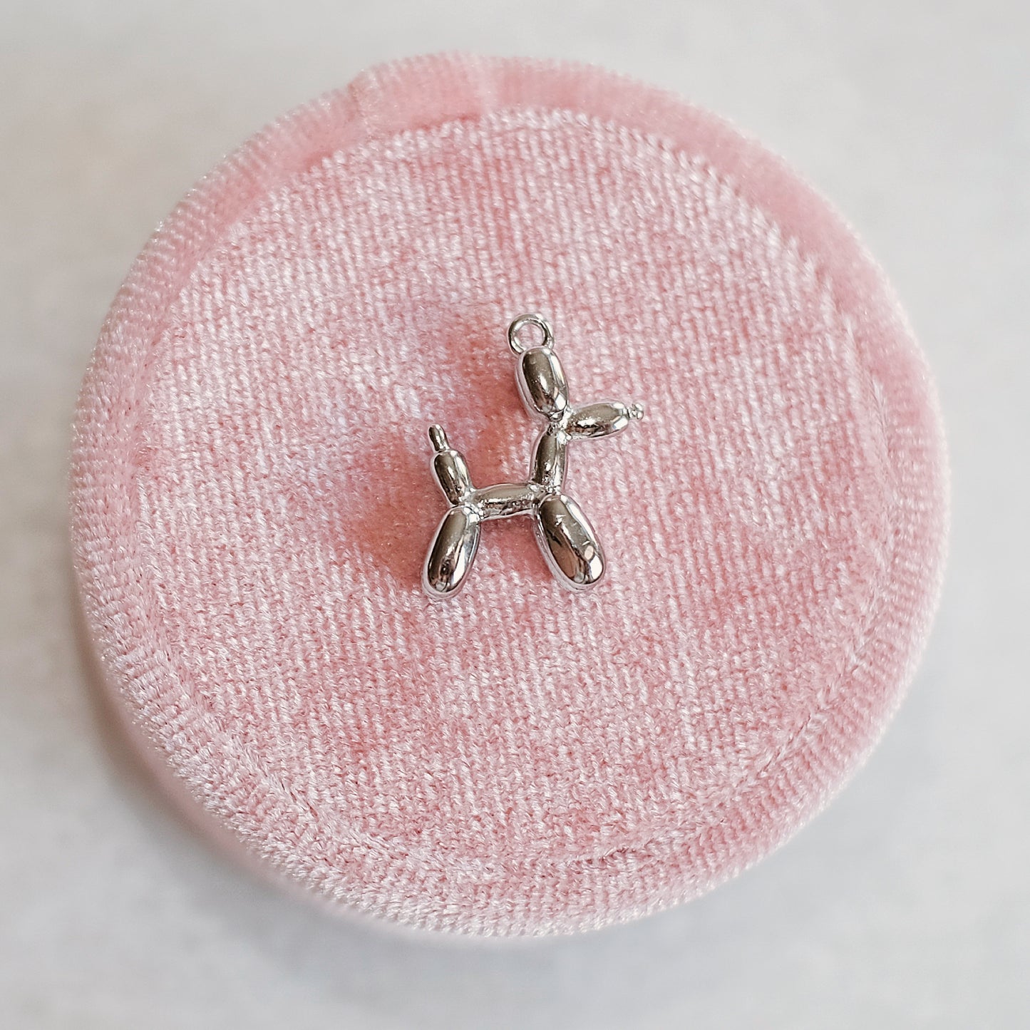 Silver Balloon Dog Charm