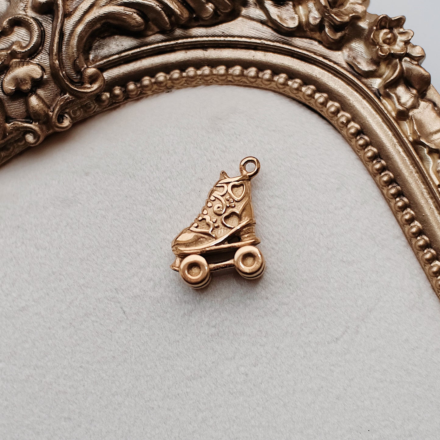 Gold Roller Skate Charm