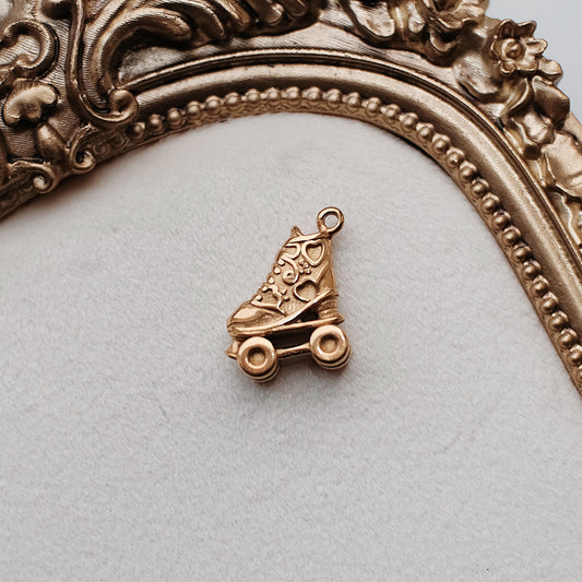 Gold Roller Skate Charm