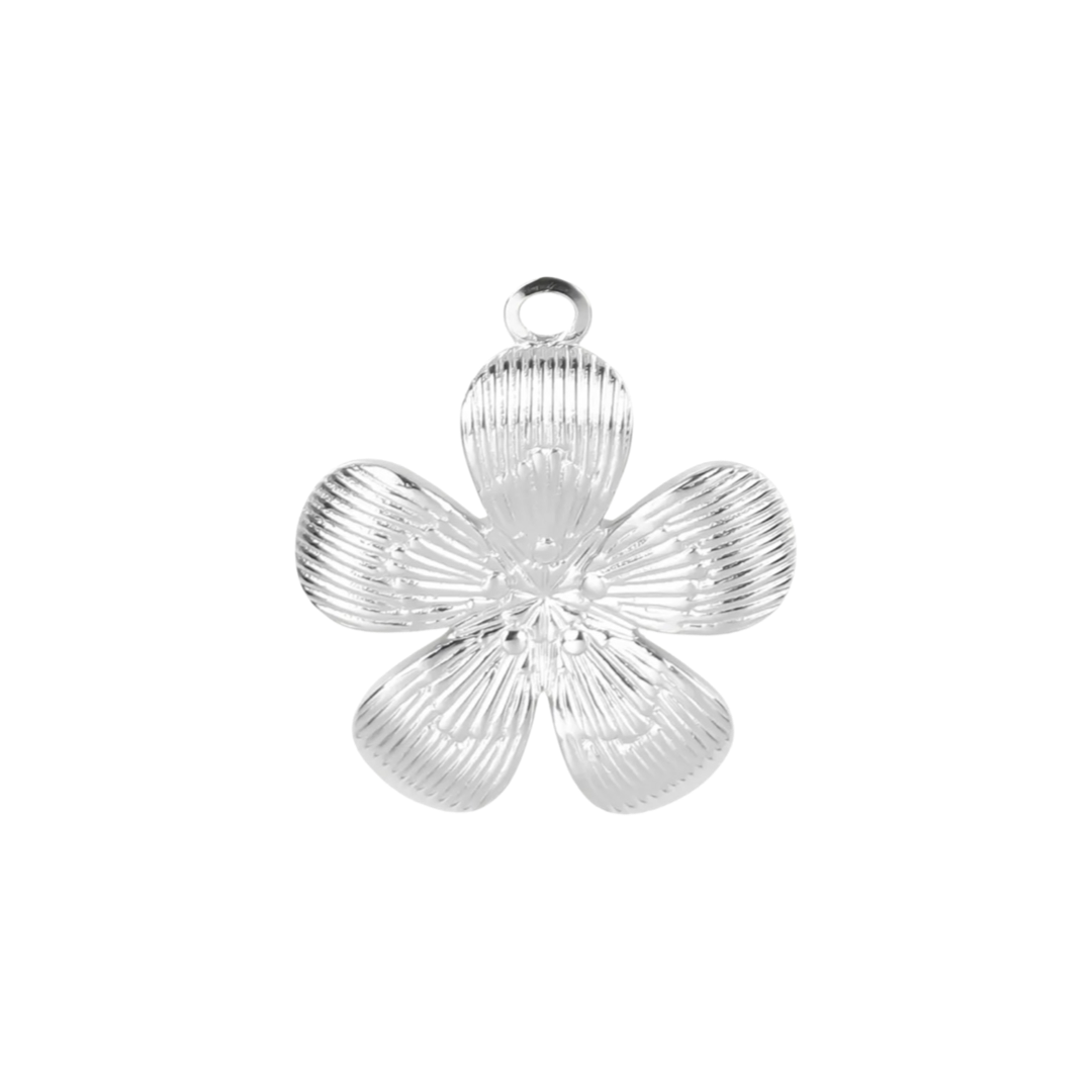 Silver Flower Charm