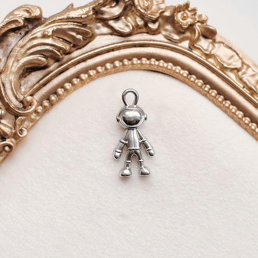 Silver Space Man Charm