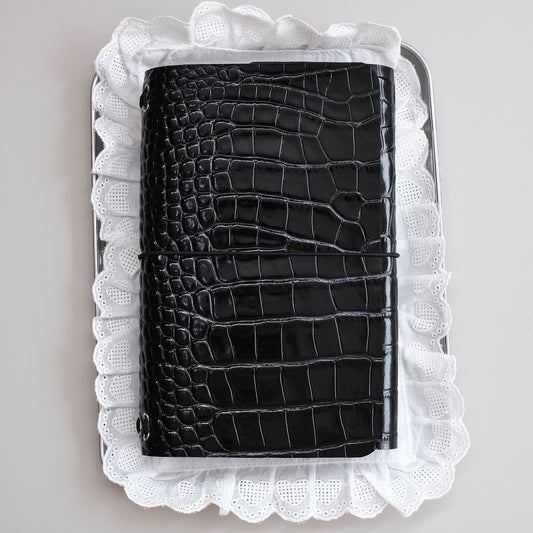A5 Black Croc Journal