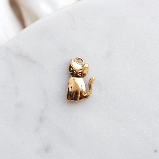 Gold Cat Charm