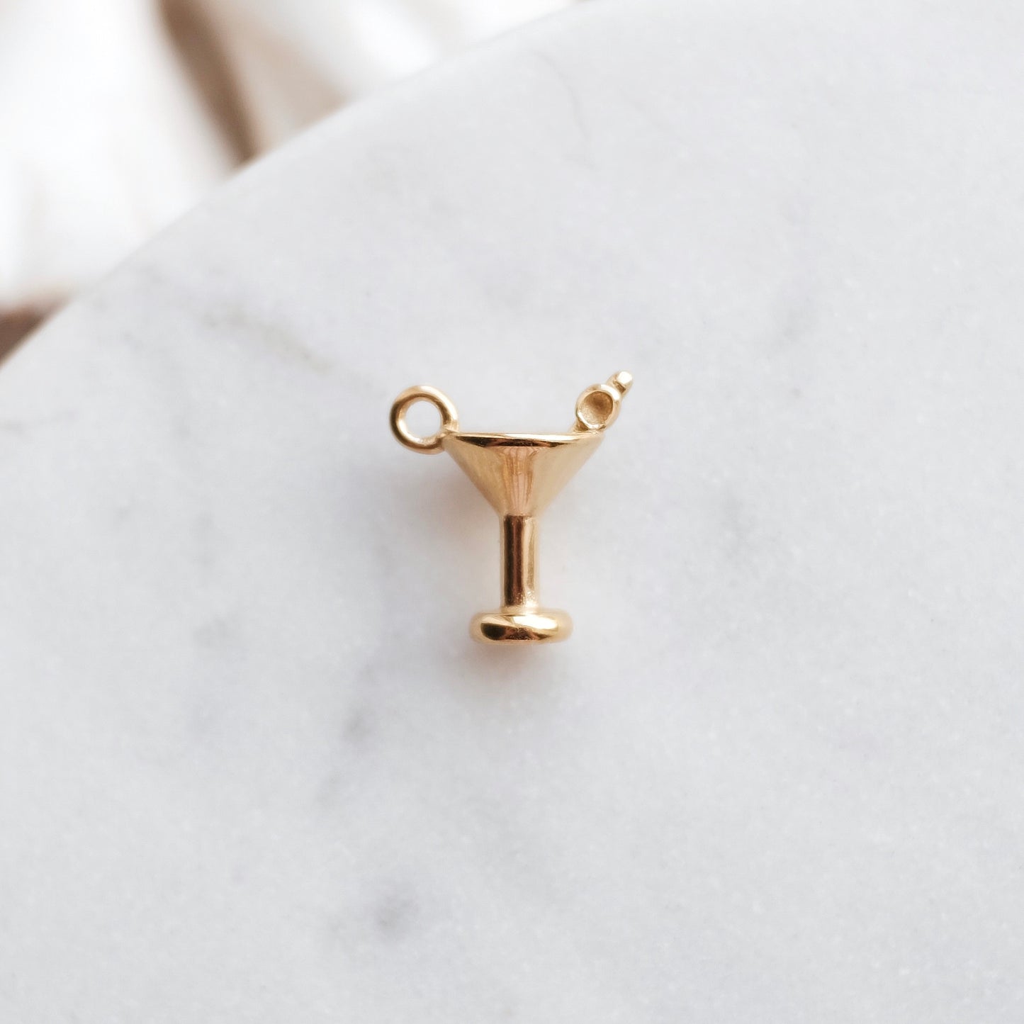 Gold Martini Charm