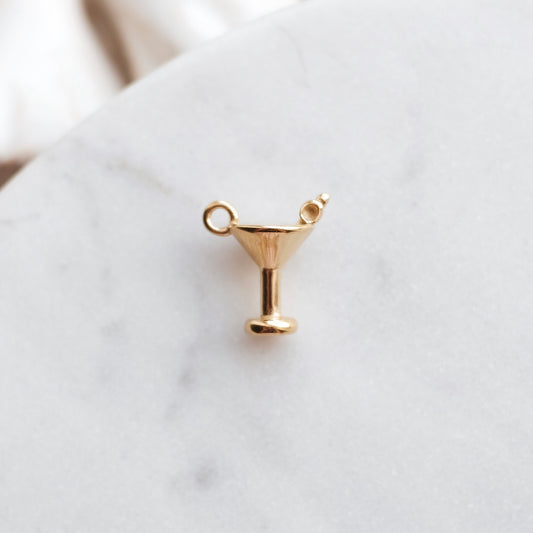Gold Martini Charm