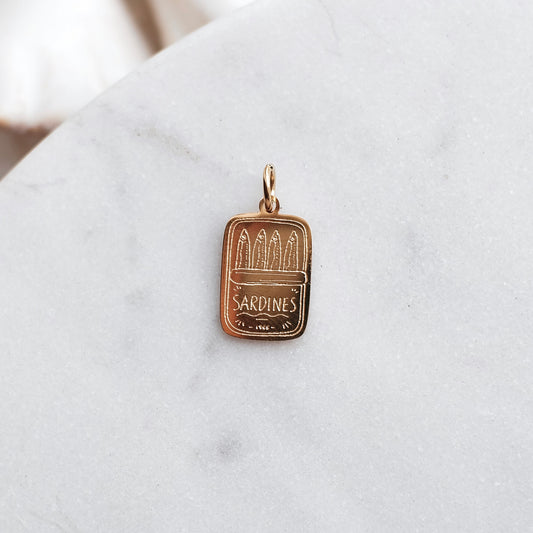 Gold Sardines Charm