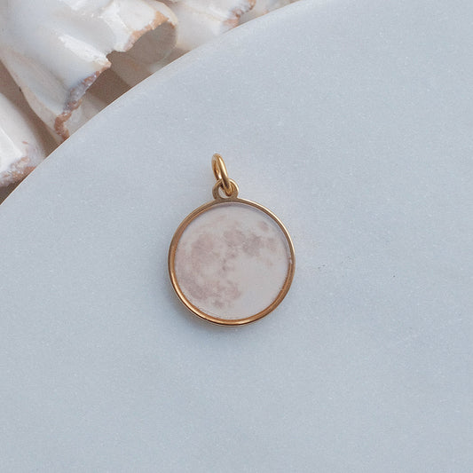 Gold Moon Pix Charm