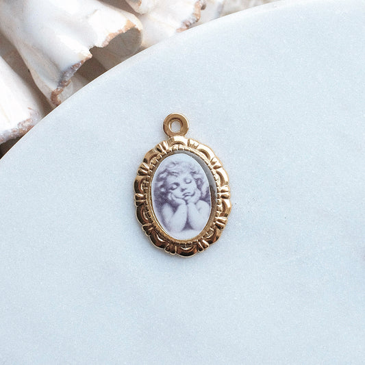 Gold Cherub Pix Charm