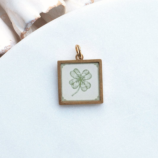 Gold Clover Pix Charm