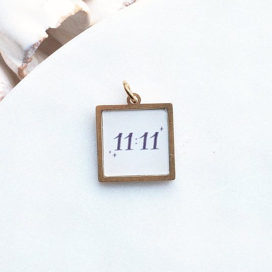 Gold 11:11 Pix Charm