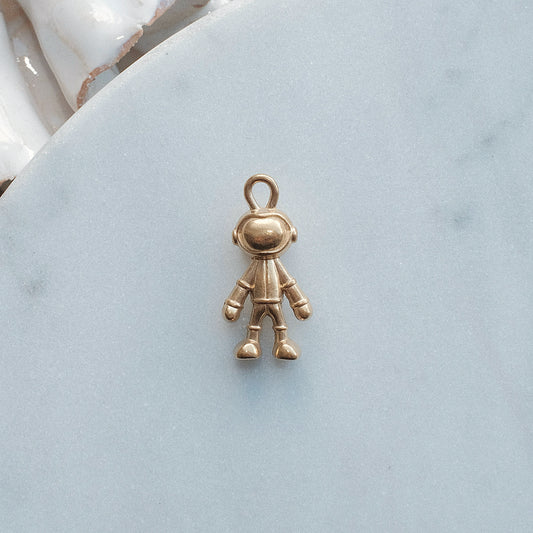 Gold Spaceman Charm