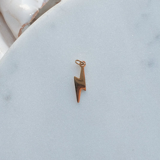 Gold Lightening Bolt Charm