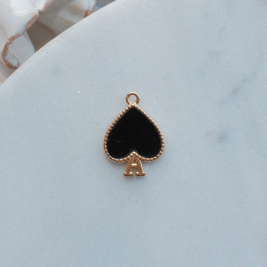 Gold and Black Ace Charm