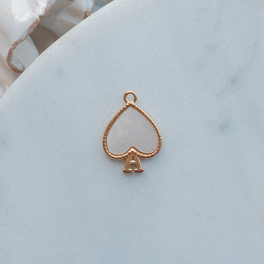 White and Gold Ace Charm
