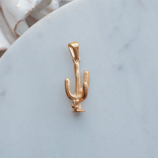 Gold Cactus Charm