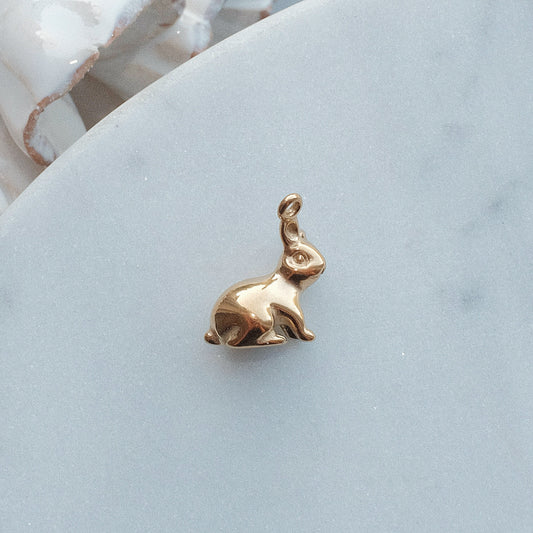 Gold Rabbit Charm
