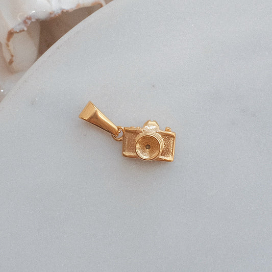 Gold Retro Camera Charm