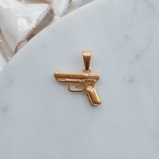 Gold Machine Gun Charm