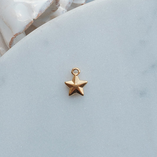 Gold Bubble Star Charm