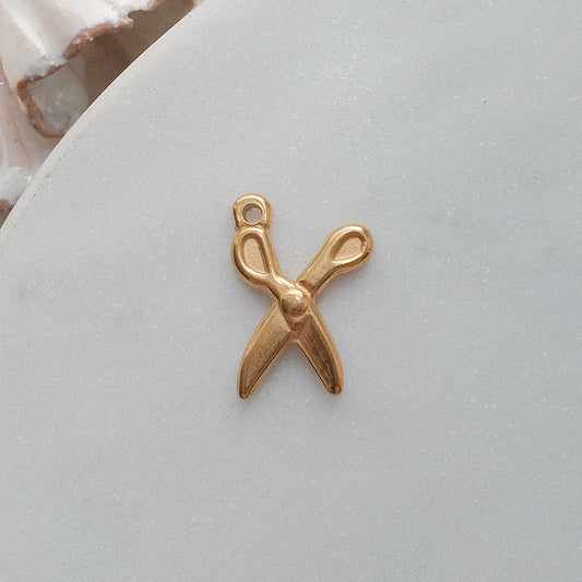 Gold Scissors Charm