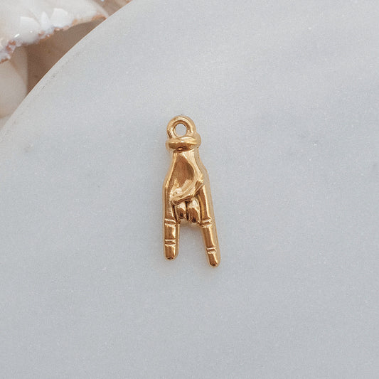 Gold ‘I love You’ Hand Charm