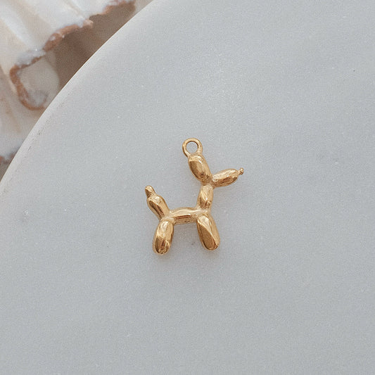 Gold Balloon Dog Charm