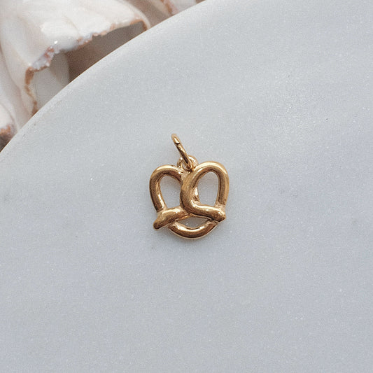 Gold Pretzel Charm