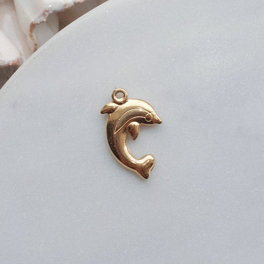 Gold Dolphin Charm