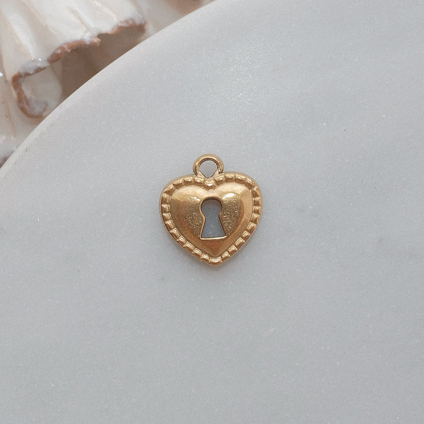 Gold Lock Charm