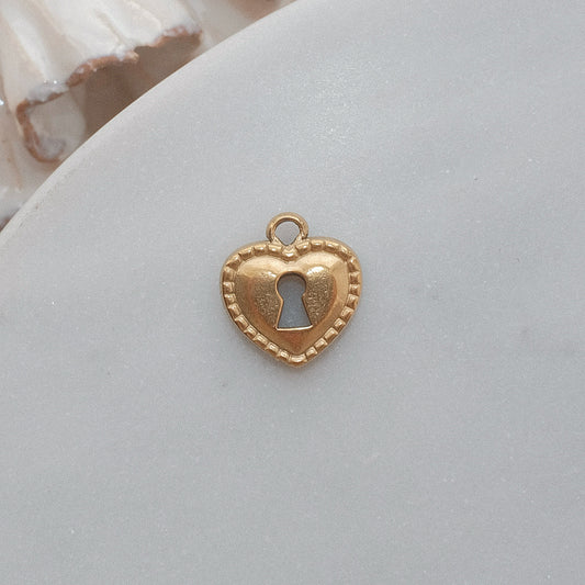 Gold Lock Charm