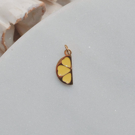 Gold Lemon Slice Charm