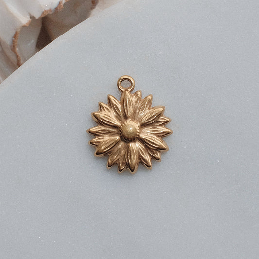Gold Sunflower Charm