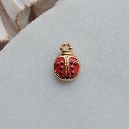 Gold Ladybug Charm